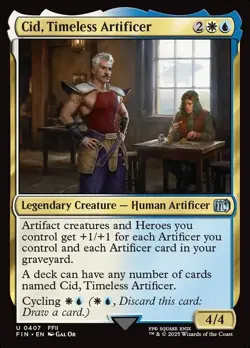 1x - Cid, Timeless Artificer - #407 - Final Fantasy - UC NM MTG - Image 1