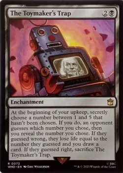 0072 THE TOYMAKER'S TRAP RARE DOCTOR WHO COMMANDER MTG CARD - Image 1