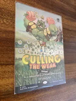 MTG✨CULLING THE WEAK Full Art/Brdless🌈 FOIL✨SLD Twisted Toons MINT RARE Instant - Image 3