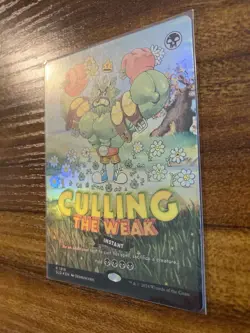 MTG✨CULLING THE WEAK Full Art/Brdless🌈 FOIL✨SLD Twisted Toons MINT RARE Instant - Image 4