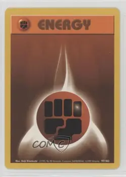 Fighting Energy Pokemon Base Set #97 1999 12hh - Image 1