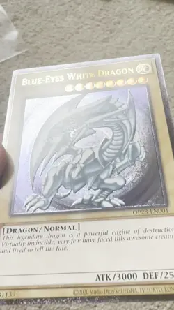 YUGIOH Blue-Eyes White Dragon OP28-EN001 Ultimate Rare NM NA Blue hue uk seller - Image 2