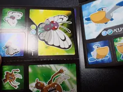 Pokemon Card Coris Promo Non Holo Sticker x4 Pikachu Pichu Meganium etc #5305 - Image 2