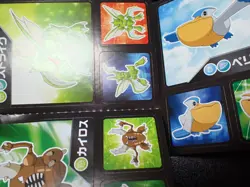 Pokemon Card Coris Promo Non Holo Sticker x4 Pikachu Pichu Meganium etc #5305 - Image 3