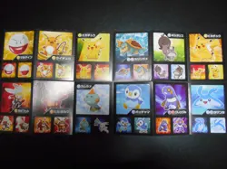 Pokemon Card Coris Promo Non Holo Sticker x4 Pikachu Raichu etc #4207 - Image 1