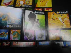 Pokemon Card Coris Promo Non Holo Sticker x4 Pikachu Raichu etc #4207 - Image 3