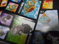 Pokemon Card Coris Promo Non Holo Sticker x4 Pikachu Raichu etc #4207 - Image 4