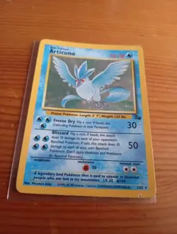 Articuno Card 2/62 Fossil WOTC Holo Unlimited Holo Rare Pokemon Card - Image 1