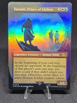 MTG Faramir, Prince of Ithilien 0319 Lord of the Rings Rare Showcase Foil NM - Image 1
