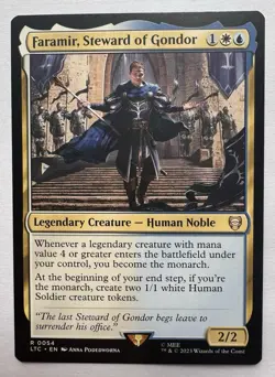 Faramir, Steward of Gondor 0054 Non Foil Rare LOTR Commander MTG Near Mint - Image 1