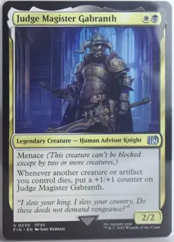 Judge Magister Gabranth [New, Near Mint] Rare {Final Fantasy MTG} - Image 1