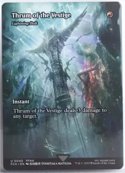 Thrum of the Vestige - Lightning Bolt [New, NM] Showcase Art {Final Fantasy MTG} - Image 1
