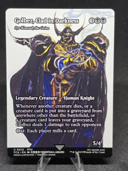 MTG Golbez, Clad in Darkness 0010 Final Fantasy Borderless Showcase Uncommon NM - Image 1