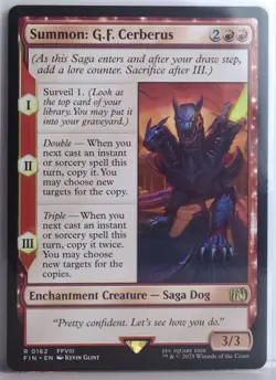 Summon: G.F. Cerberus [New, Near Mint] Rare {Final Fantasy MTG} - Image 1