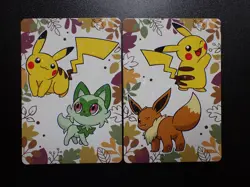 Pokemon Card Pronto Promo 2 SET Holo Pikachu Sprigatito Eevee #5142 NM/EX - Image 1