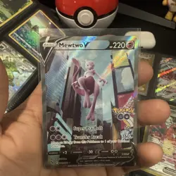 Pokemon TCG Mewtwo v Alt Art Full Art Holo Ultra Rare Card 072/078 Pokemon Go - Image 1
