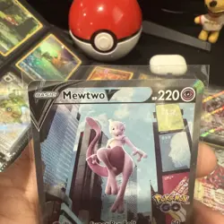 Pokemon TCG Mewtwo v Alt Art Full Art Holo Ultra Rare Card 072/078 Pokemon Go - Image 2
