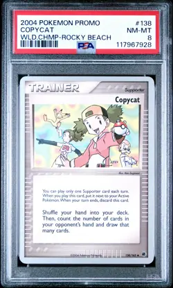 Pokemon World Championships Promo 138 Copycat Rocky Beach PSA 8 NM-MT - Image 1