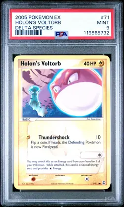 Pokemon Ex Delta Species 71 Holon's Voltorb PSA 9 MINT - Image 1