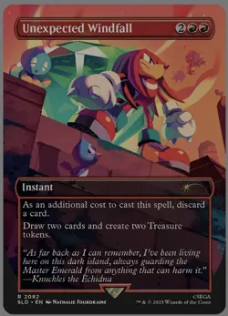 MTG Secret Lair X Sonic: Unexpected Windfall Non Foil Chasing Adventure NM/Mint - Image 1