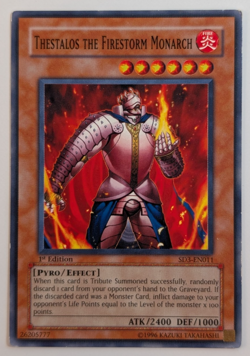 Yugioh TCG - 1x Thestalos The Firestorm Monarch - SD3-EN011 - NM/LP 1st Edition - Image 1