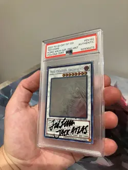 PSA Signed Ted Lewis YuGiOh Red Dragon Archfiend Ghost Rare GFP2-EN182 1st Ed - Image 3