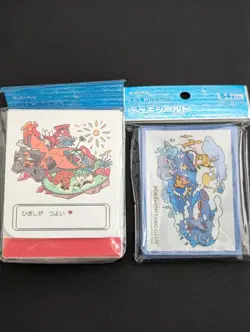 Pokemon Center Japan: Deck Shield, Card Sleeves 64 OTENKI TEAM Rain Shower - Image 1