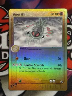 ANORITH 28/100 - REVERSE HOLO - EX Sandstorm - E-Reader Pokemon Card - NM - Image 1