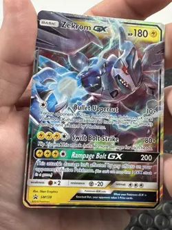 Zekrom GX SM138 Sun and Moon Promo Pokemon Card Rare Very Lightly Played VLP - Image 2
