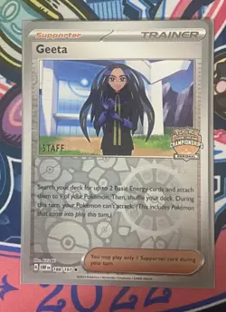 Geeta 188/197 Pokemon TCG Card Regional Championships STAFF Promo - Image 1