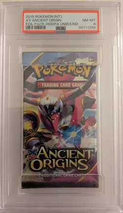 Pokemon XY Ancient Origins Hoopa Unbound Factory Sealed Booster Pack PSA 8 Card - Image 1