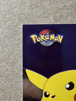 Vintage 1999 Pokemon Card Pikachu TV2 #25 Topps Series 1 Foil Black Label - LP - Image 3