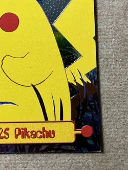 Vintage 1999 Pokemon Card Pikachu TV2 #25 Topps Series 1 Foil Black Label - LP - Image 5