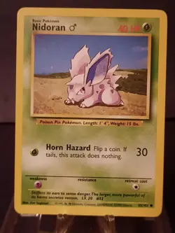 Pokemon Card Nidoran M 055/102 Base Set Regular ( LP ) - Image 1