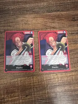 2x One Piece Card Game TCG Shanks OP09-001 Leader Near Mint English - Image 1