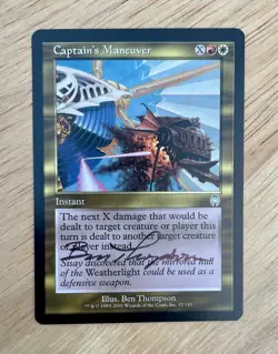 VTG 2001 MTG Captain Maneuver 92/143 Wizards Of The Coast Ben Thompson Signed - Image 1