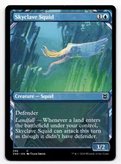 Magic the Gathering MTG Skyclave Squid (296) Zendikar Rising Showcase - Image 1