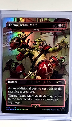 2022 MTG Magic the Gathering Secret Lair SLD Foil #1038 Throw Team-Mate / Fling - Image 1