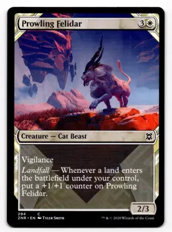 Prowling Felidar - Showcase - Zendikar Rising - NM - MTG - Image 1