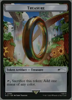 MTG Secret Lair X Sonic: Treasure Token Non Foil Chasing Adventure | NM/Mint - Image 1