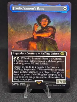 MTG Frodo, Sauron's Bane 0448 Lord of the Rings Borderless Promotional Foil NM - Image 1