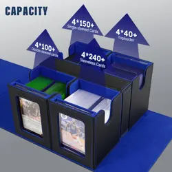 Card Deck Box for MTG with Commander Display, 5 in 1 Trading Card Storage Box - Image 3