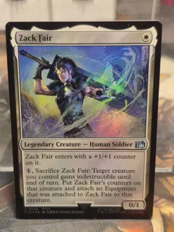 Zack Fair MTG Final Fantasy NM Uncommon U 0045 FFVII Human Legendary FOIL Card - Image 1
