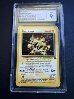 Pokemon 1999 Electabuzz Black Star Promo #2 Kids WB the First Movie Card CGC 9 - Image 1
