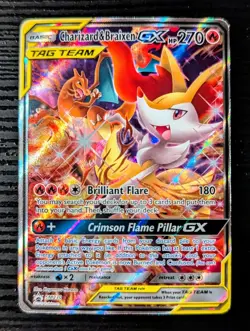 Charizard & Braixen GX SM230 [Sun & Moon Promo] Holo - Pokemon TCG - MP/LP - Image 1