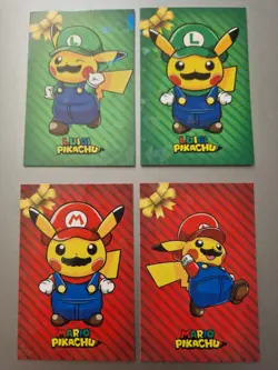 Pokemon Peru Christmas Exclusive set of Mario Luigi cards - Image 1