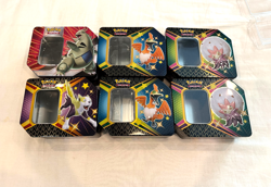 Lot of 6 Empty Pokemon Shining Fates Tins - Image 1