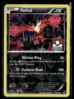 2016 XY - Steam Siege - Pokemon League Promo Yveltal Basic/Rare Holo #65 - Image 1
