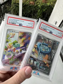 Pokemon Stellar Crown Bulbasaur 143/142 Squirtle 148/142 PSA 10s SEQUENTIAL SET - Image 1