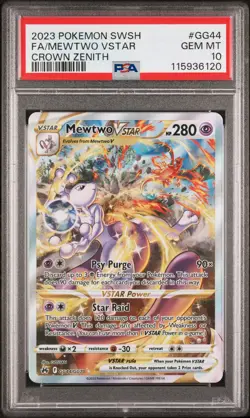 PSA 10 Mewtwo Vstar Crown Zenith #GG44 2023 Pokemon Crown Zenith 115936120 - Image 1